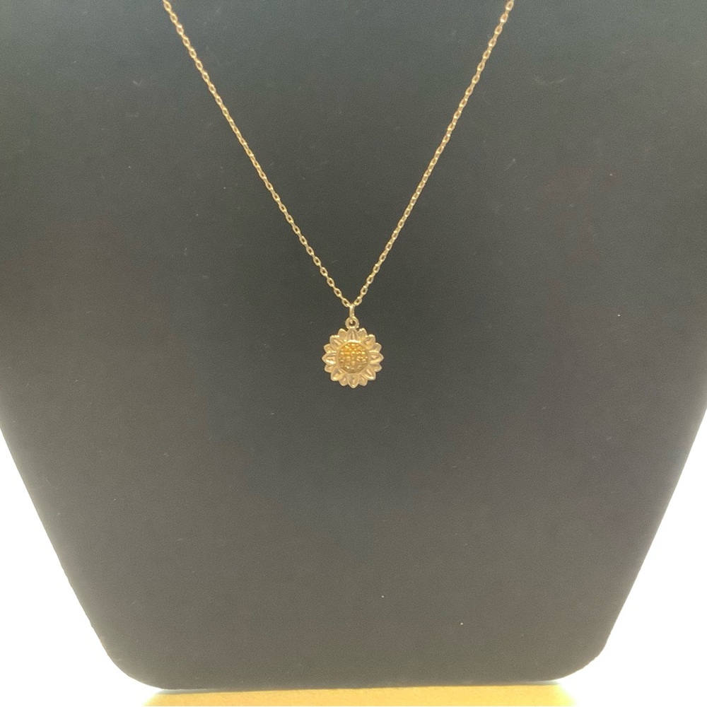 NIB Touchstone Crystal Sunflower Necklace